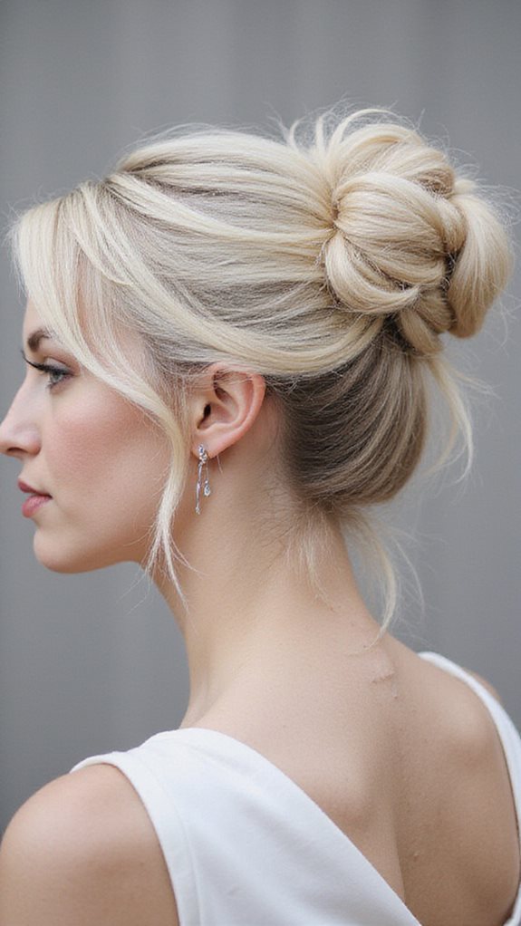 elegant updo with accessories