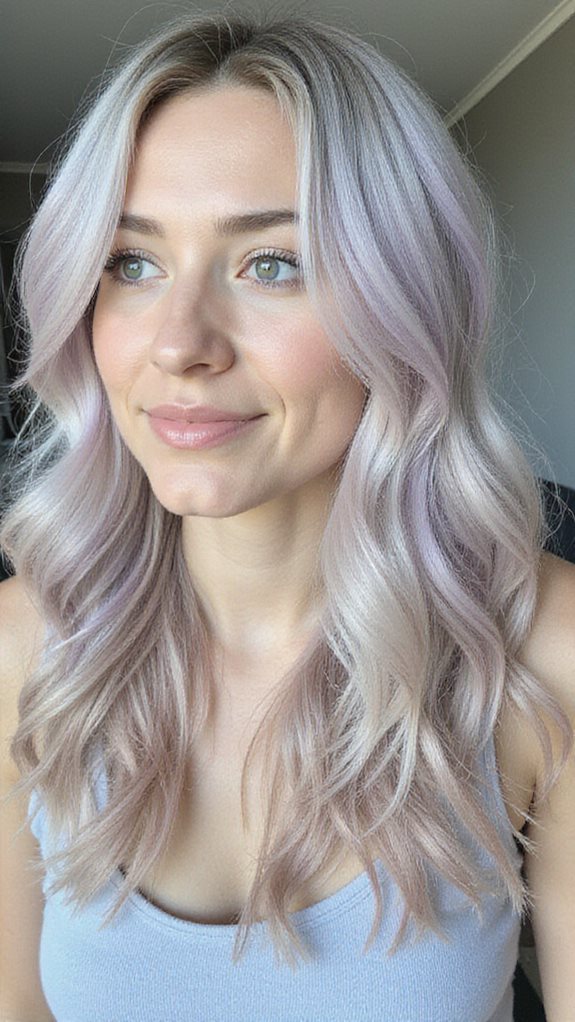 pastel hues for ash blonde