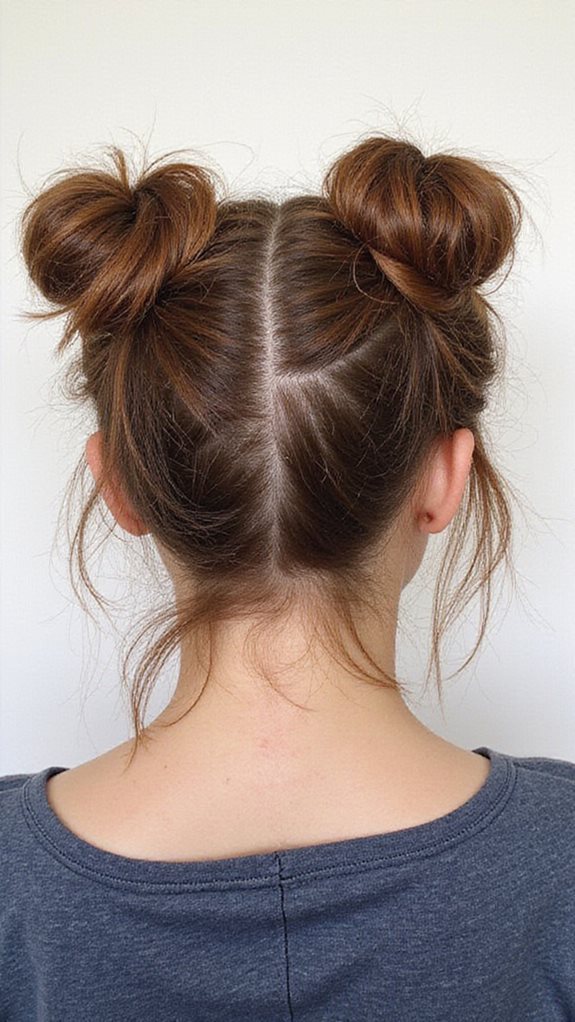 playful trendy space buns