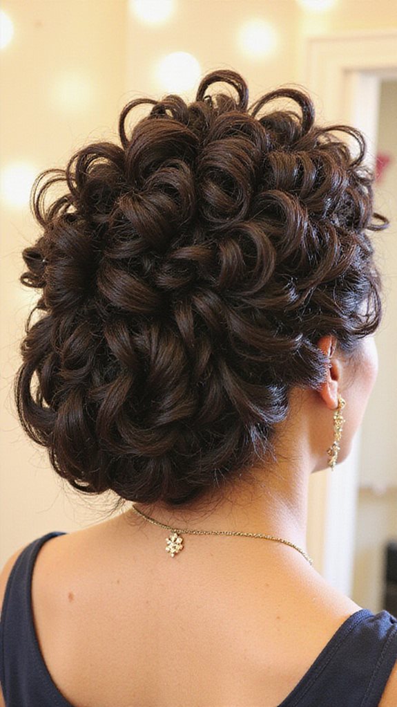 romantic curly updo tutorial