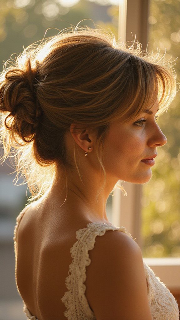 romantic loose updo elegance