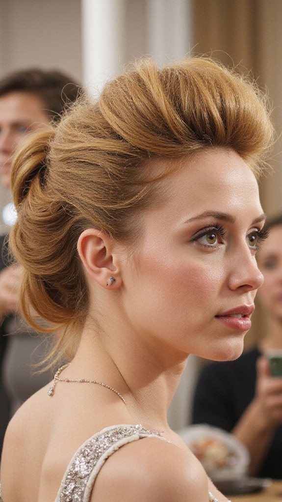timeless retro updo hairstyle
