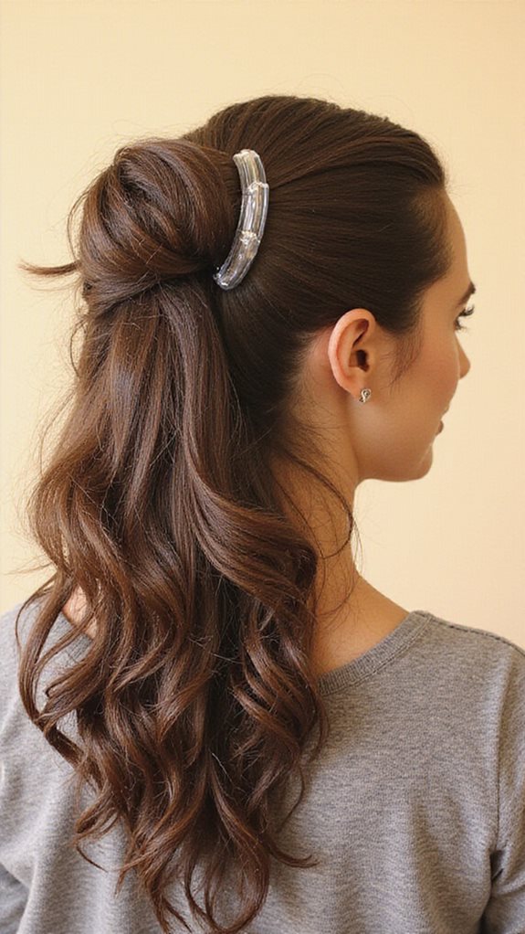 trendy bubble ponytail hairstyle