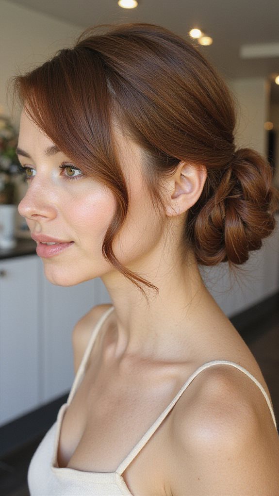 twisted side bun elegance