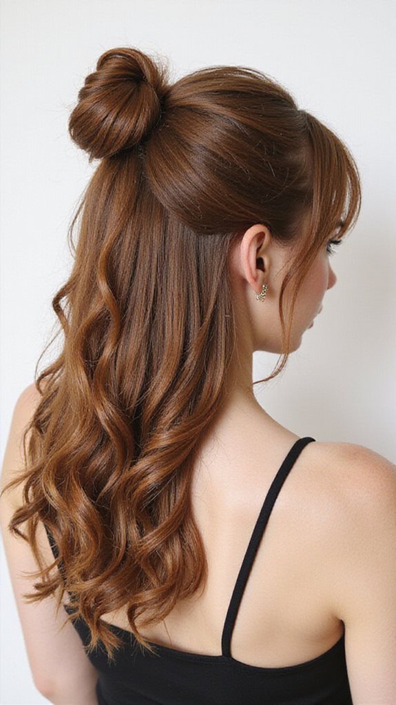 versatile chic half up bun
