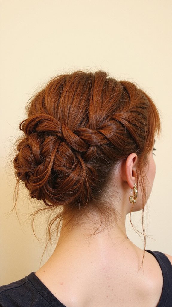 braided messy bun elegance