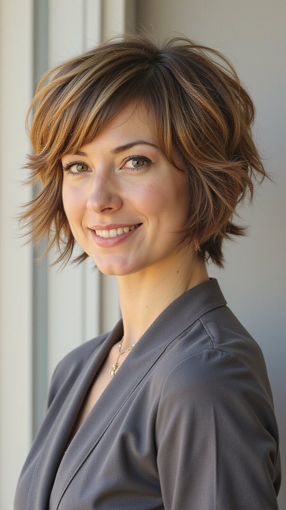 chic textured bob shag