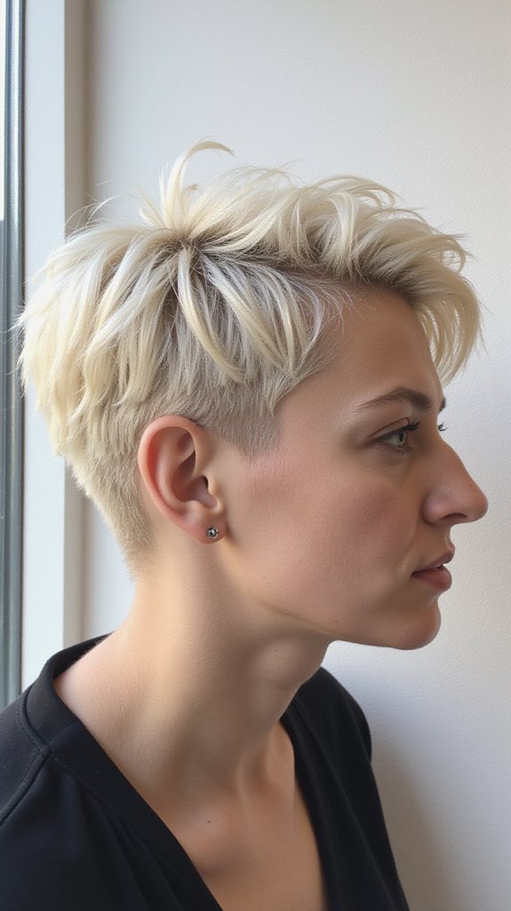 edgy chic pixie fade