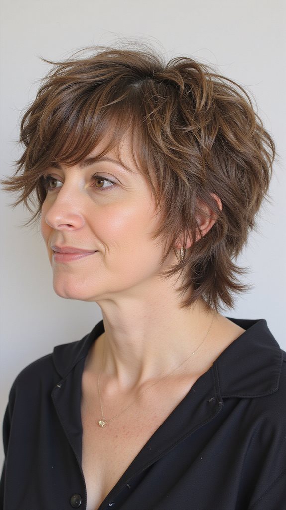 effortless messy short shag