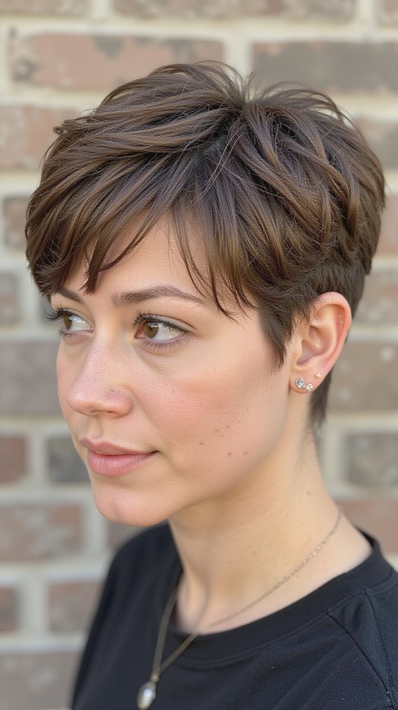 lively layered pixie cut