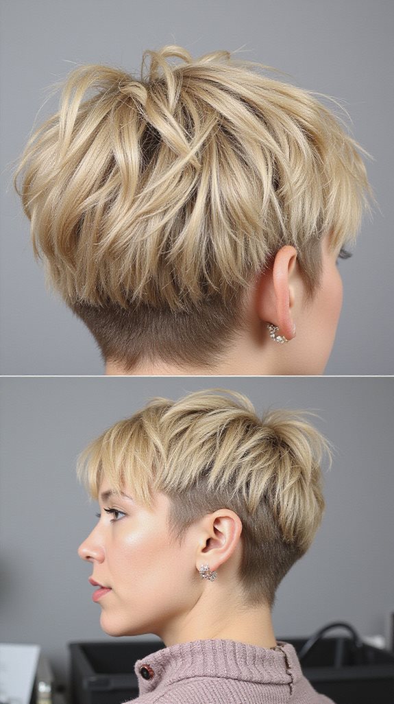 modern edgy shag undercut