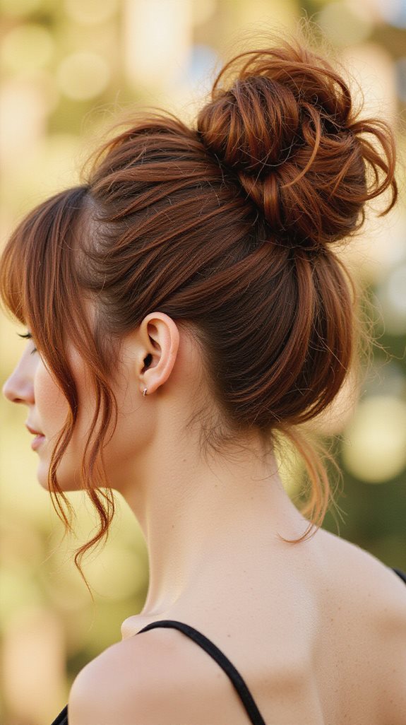 playful asymmetric messy bun