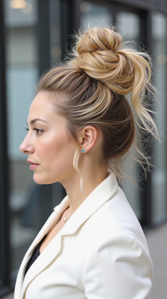 professional chic high bun