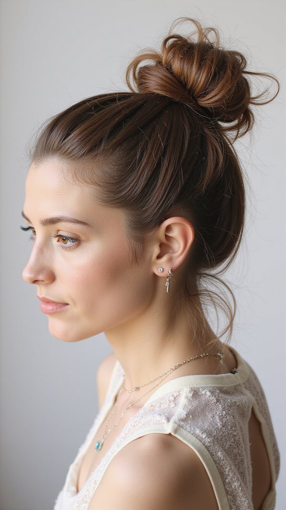 sleek casual polished bun