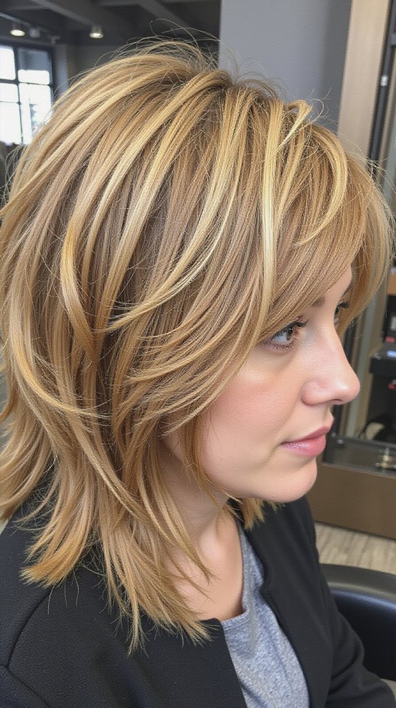 stylish highlights for shags