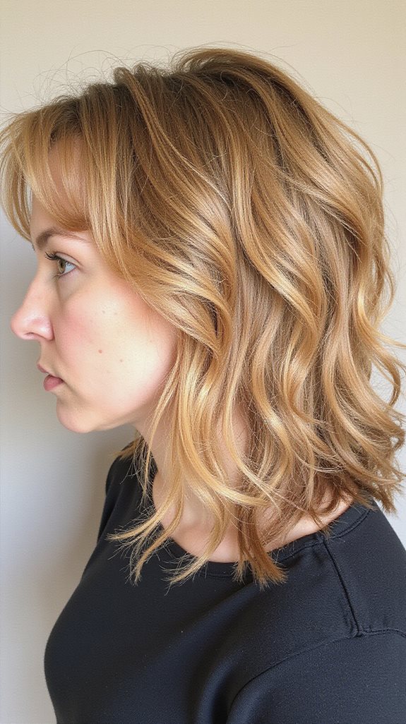 textured lob for effortless style