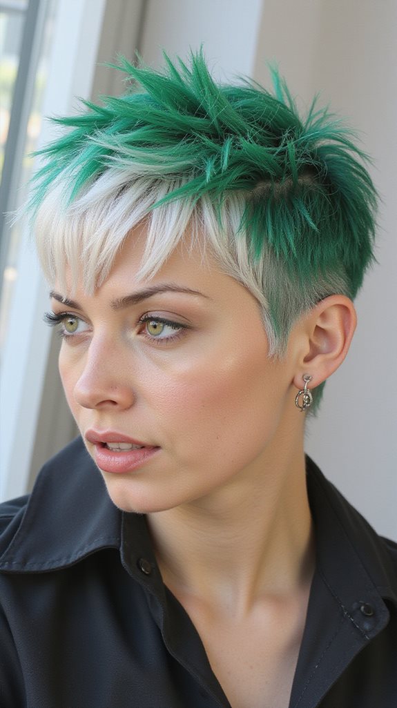 vibrant pixie hair transformations