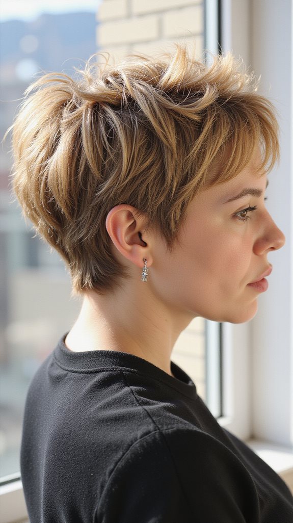 voluminous pixie hair styling