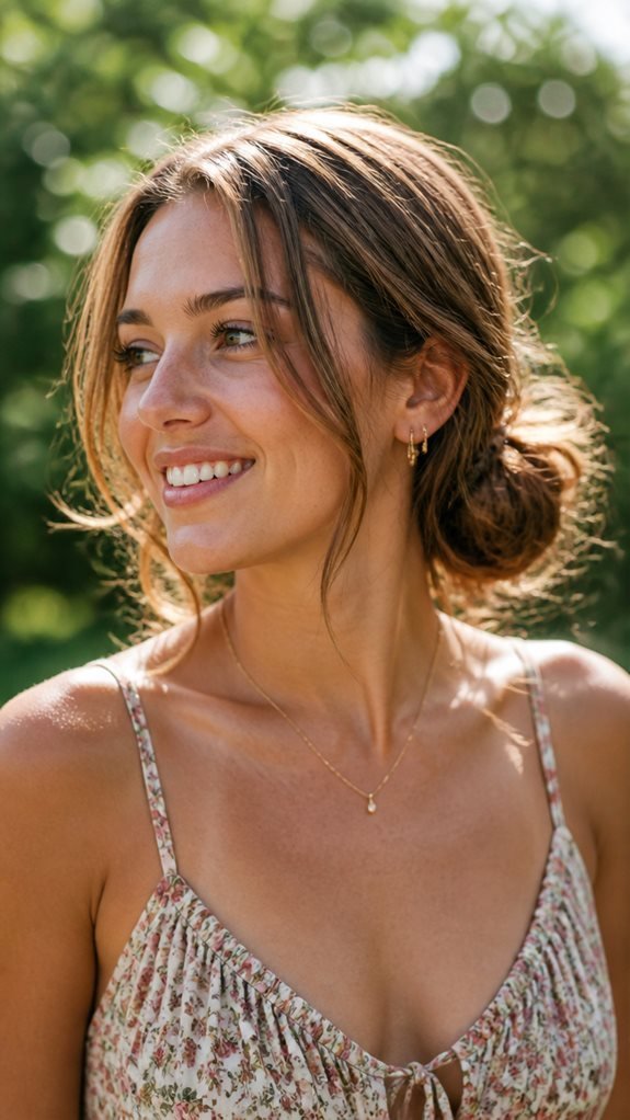 asymmetrical side messy bun