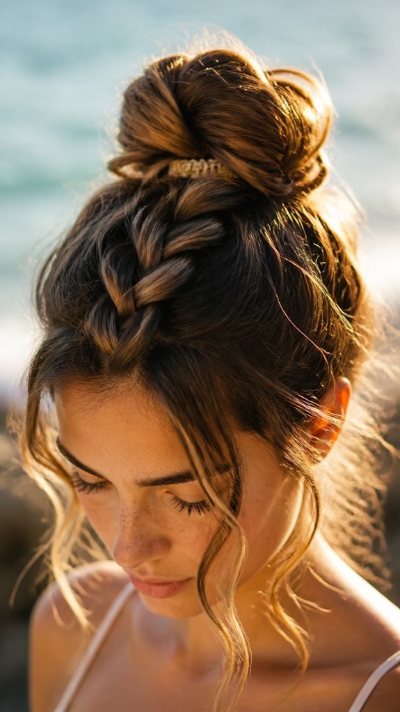 beach ready braided top knot