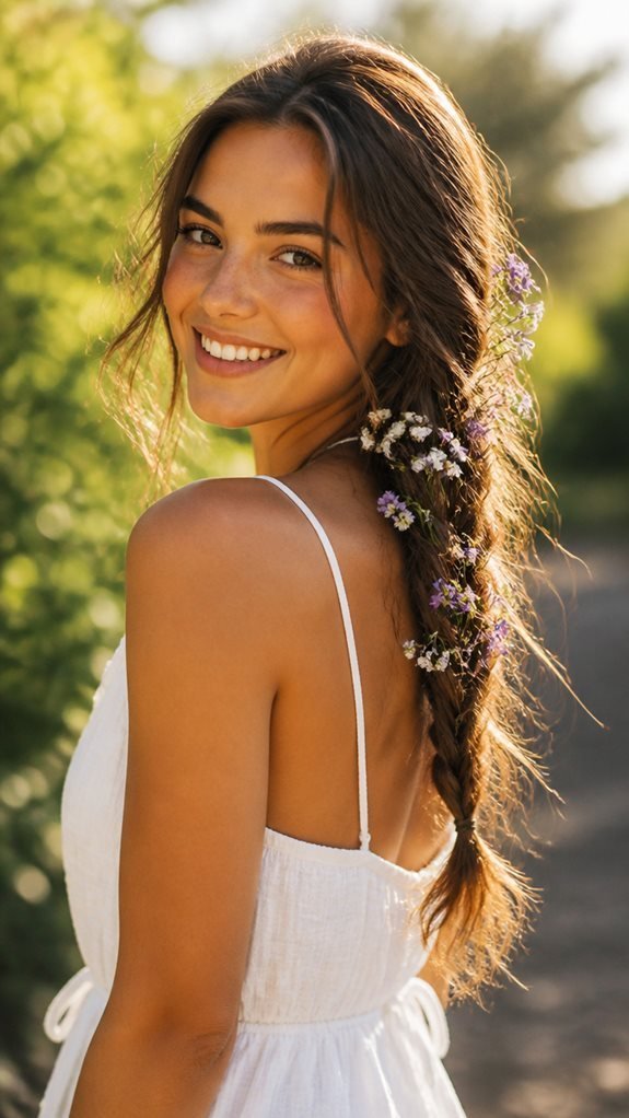 bohemian relaxed side braid