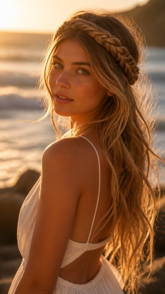 braided crown with waves