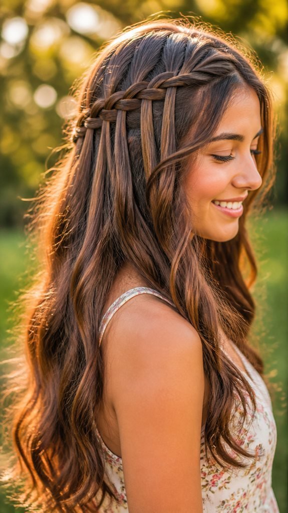 cascading waterfall braid technique
