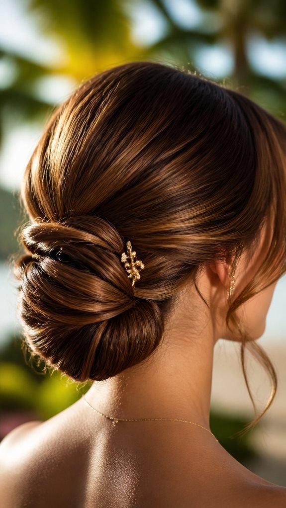 chic low twisted bun