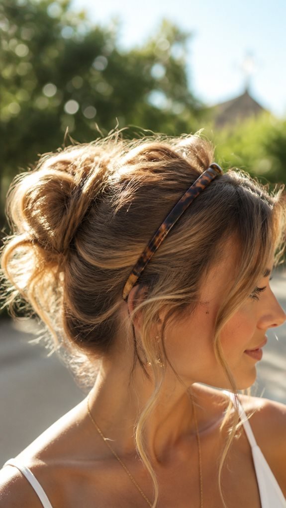 chic messy bun styling