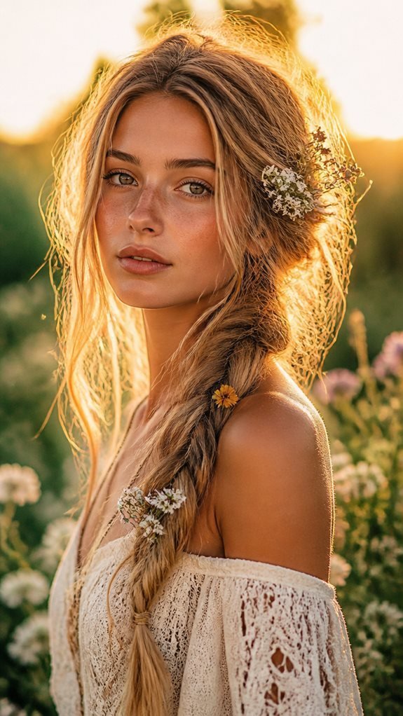 effortless textured boho braids