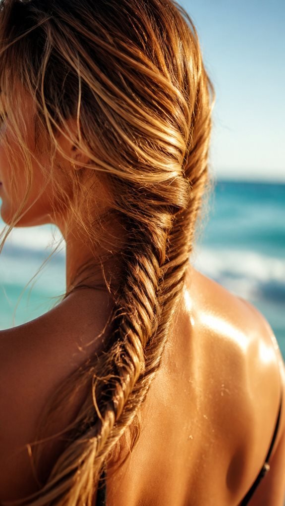 elegant beach fishtail braid