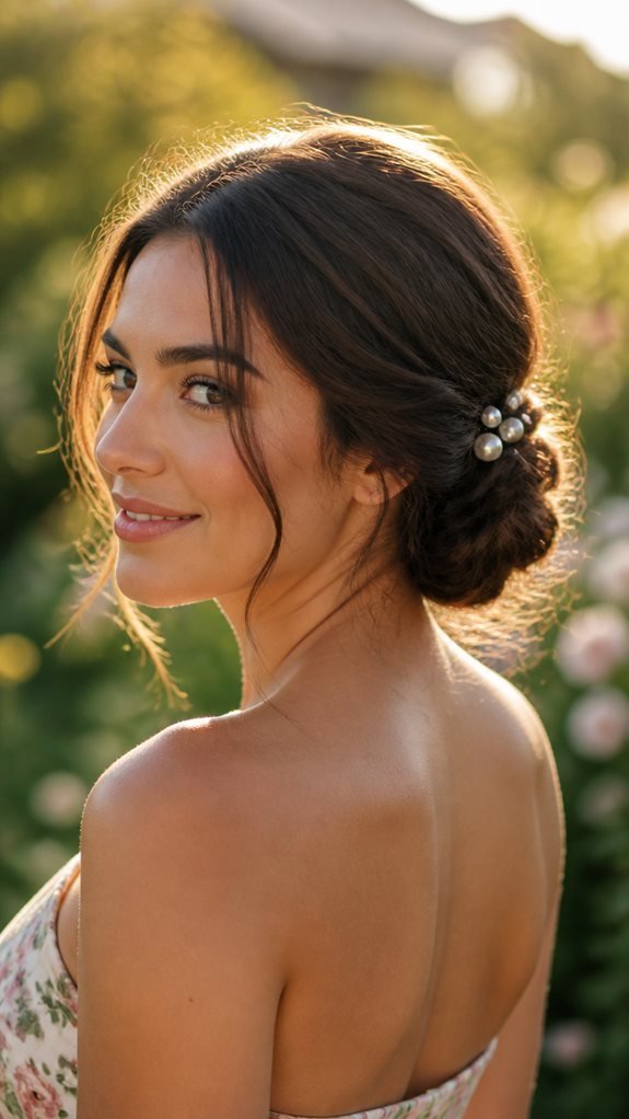 elegant low chignon hairstyle