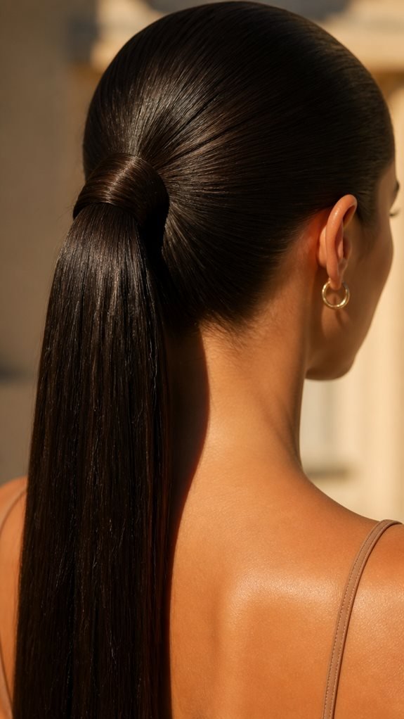 elegant sleek high ponytail