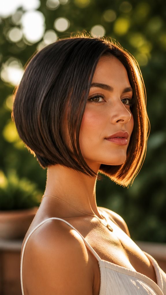 flattering low maintenance angled bob