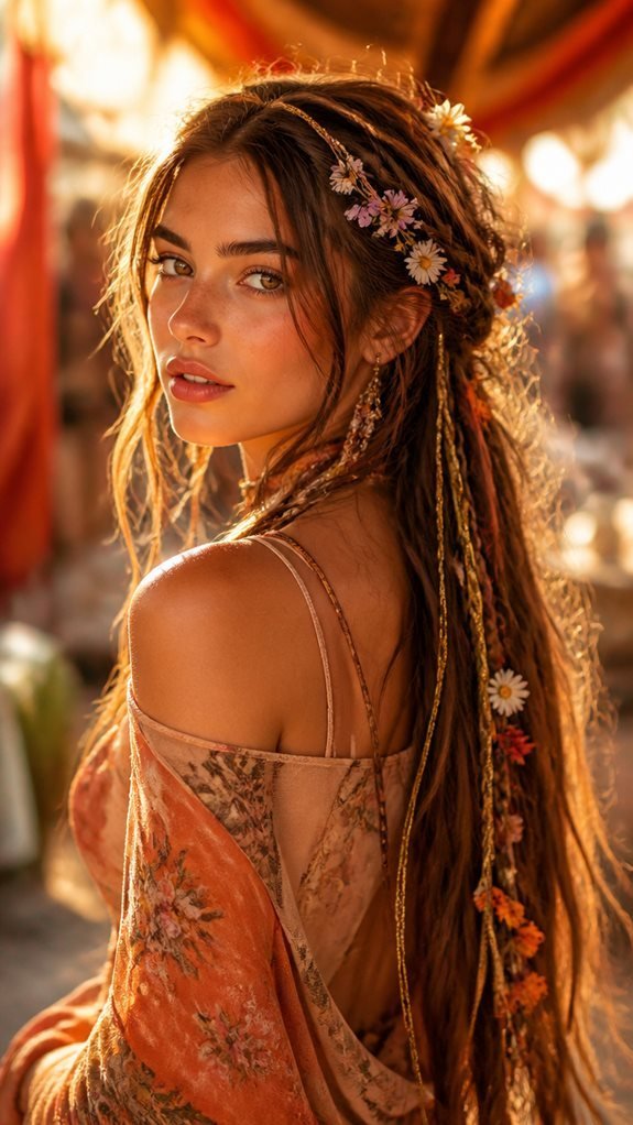 intricate festival lace braids