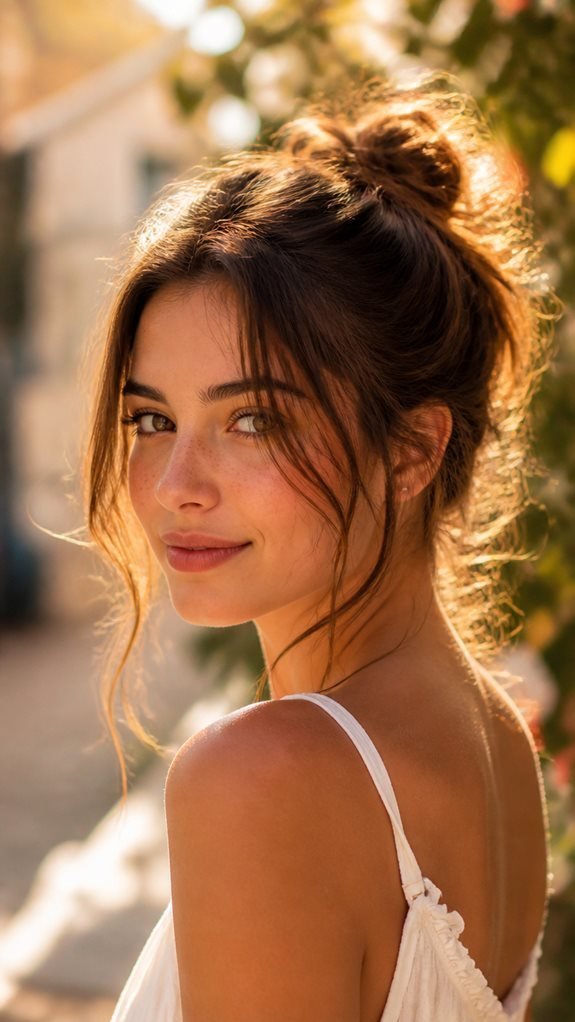 messy bun tips for medium length hair