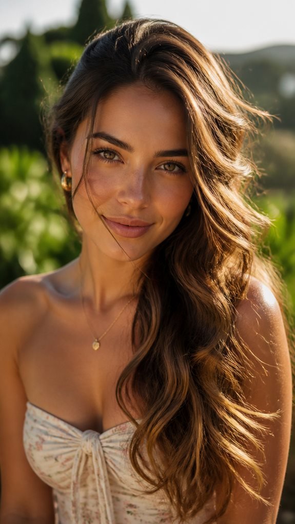 romantic summer side swept waves