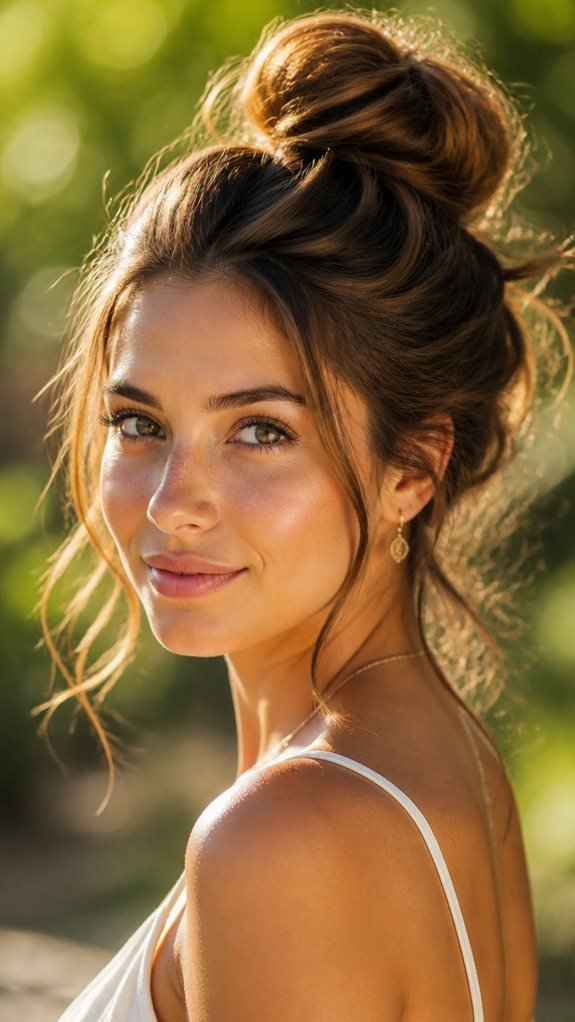 secure and stylish messy bun