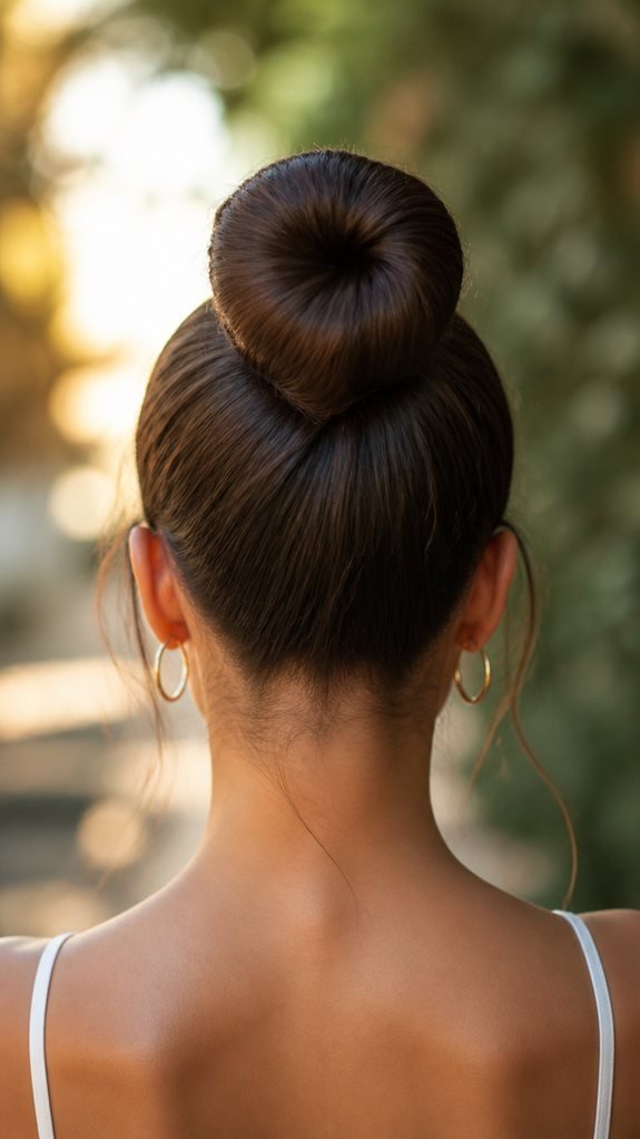 sleek bun with softness