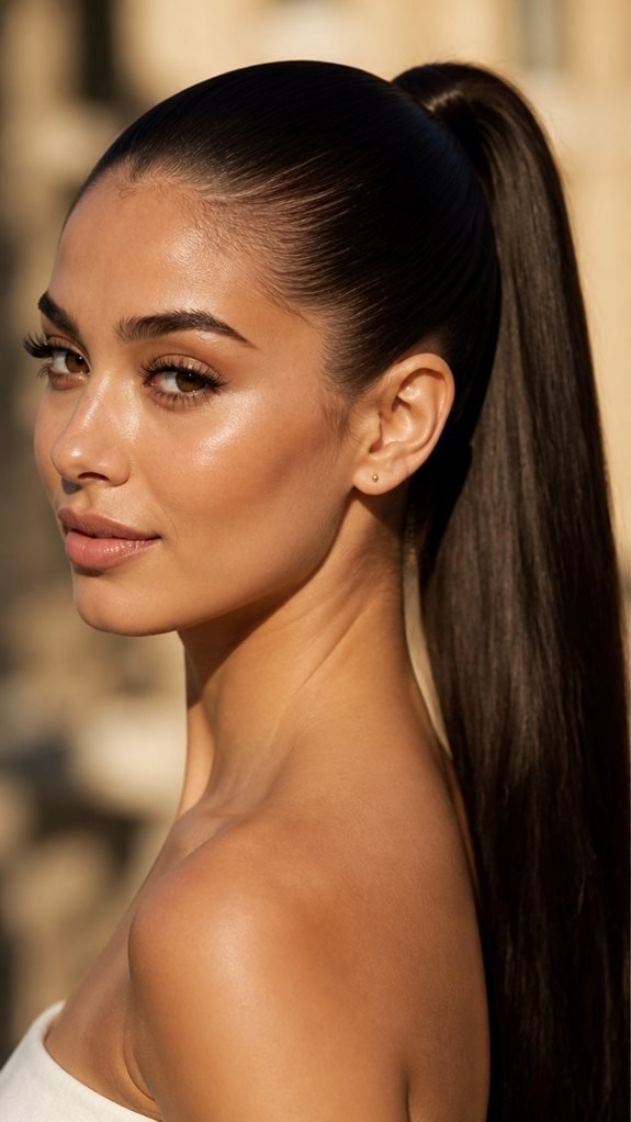 sleek high ponytail elegance
