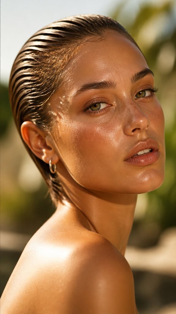 sleek short hair styling