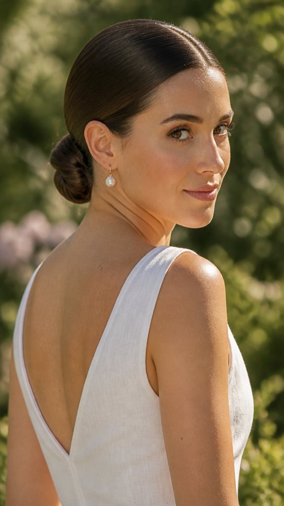 sleek summer low bun