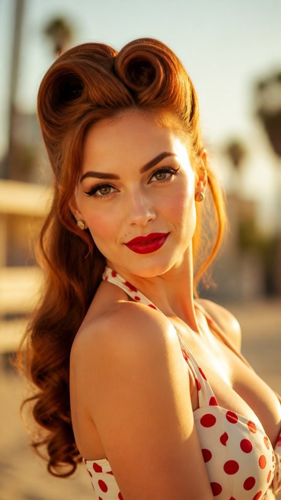 timeless vintage pin up hairstyle